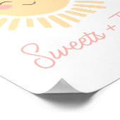 サンシャインサンバースデーパーティースイーツアンドトリートメントサイン ポスター (角)