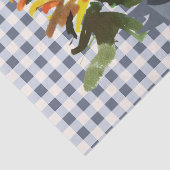 サンシャインサンフラワーブルーグレーギンガム 薄葉紙 (詳細)