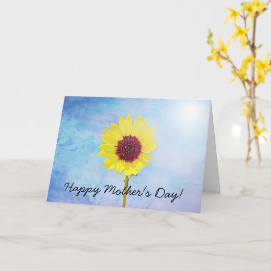 サンシャインサンフラワーマザーズデイカード カード (黄色い花)