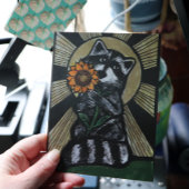 サンシャインサンフラワーラクーン ポストカード