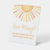 サンシャインサンベイビーシャワーゲームの数を推測 台座サイン (正面)