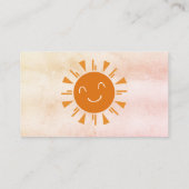 サンシャインサンベビーシャワーおむつラッフルチケット エンクロージャーカード (裏面)