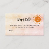 サンシャインサンベビーシャワーおむつラッフルチケット エンクロージャーカード (正面)