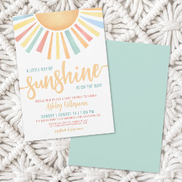 サンシャインサンベビーシャワーの小さな光線 招待状