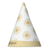 サンシャインサンボホファースト誕生日イエローボヘミアン パーティーハット (右)