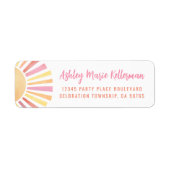 サンシャインサン差出人住所 ラベル (正面)