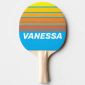 サンシャインシー水平線ストライプ 名入れ 卓球ラケット (裏面)