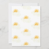 サンシャインジェンダーニュートラル赤ちゃんシャワー 招待状 (裏面)