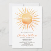 サンシャインジェンダーニュートラル赤ちゃんシャワー 招待状 (正面)