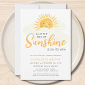 サンシャインジェンダーニュートラル赤ちゃんシャワー 招待状