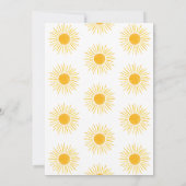 サンシャインジェンダー中立の赤ちゃんシャワー光線 招待状 (裏面)