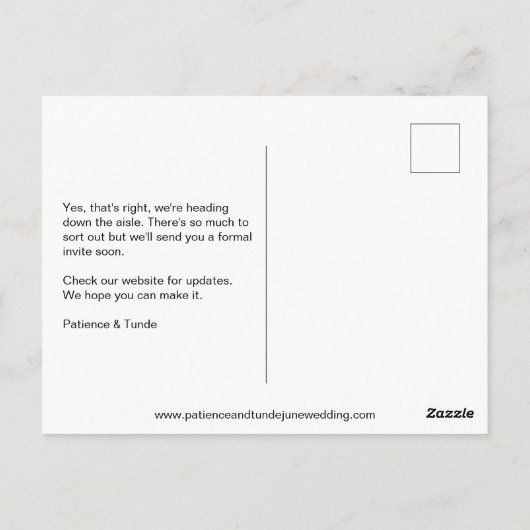 サンシャインジョイ写真結婚式デートを保存 ポストカード (裏面)