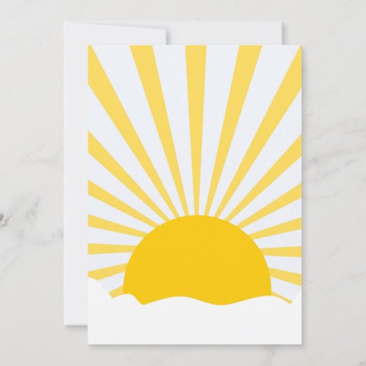 サンシャインスクールの夏の先生ギフトカード 招待状 (裏面)