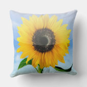 サンシャインステッチ：ひまわりクローズアップ クッション (裏面)