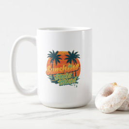 サンシャインステートの夏のマグカップ、レトロビーチのコーヒーカップ コーヒーマグカップ