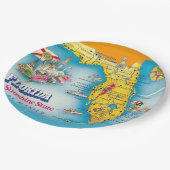 サンシャインステート - フロリダ ペーパープレート (アングル)