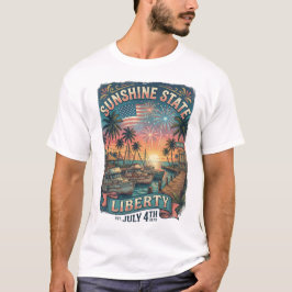サンシャインステート リバティ フロリダ 250 ビンテージビーチ Tシャツ