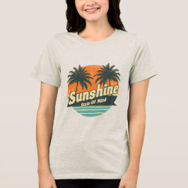 サンシャインステートTシャツ、レトロビーチバケーションシャツ トライブレンドＴシャツ