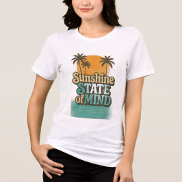 サンシャインステートTシャツ、レトロビーチバケーションシャツ トライブレンドＴシャツ