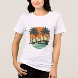 サンシャインステートTシャツ、レトロビーチバケーションシャツ トライブレンドＴシャツ