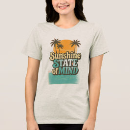 サンシャインステートTシャツ、レトロビーチバケーションシャツ トライブレンドＴシャツ