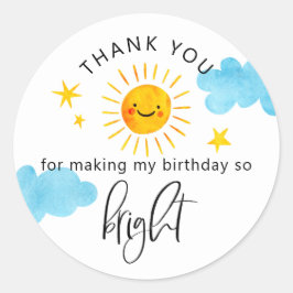 サンシャインソブライト子供の誕生日パーティーの好意 ラウンドシール