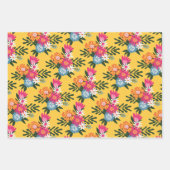サンシャインソーリー |黄色のよくはしゃぐフローラ ラッピングペーパーシート (正面3)