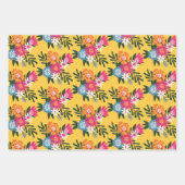 サンシャインソーリー |黄色のよくはしゃぐフローラ ラッピングペーパーシート (正面2)