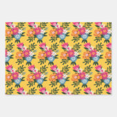 サンシャインソーリー |黄色のよくはしゃぐフローラ ラッピングペーパーシート (正面)