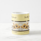 サンシャインチワフアヒマワリ水彩犬フローラ コーヒーマグカップ (中央)