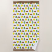 サンシャインツリーマウンテンハイキングウッズアウトドアキャンプ ビーチタオル (正面)