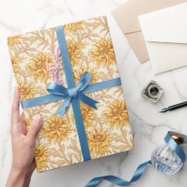 サンシャインデイジー – ブライトイエローフローラデザイン ラッピングペーパー