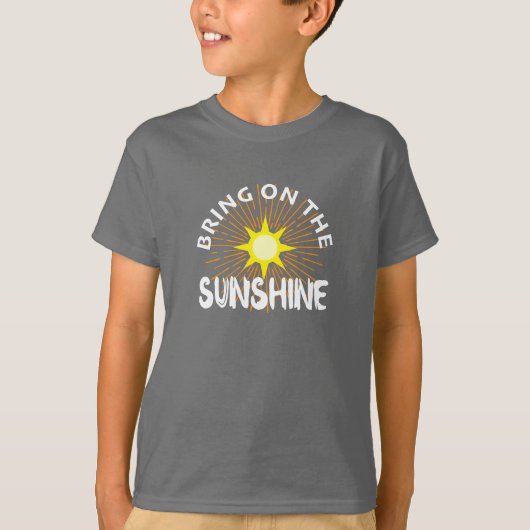 サンシャインデザインを持って来る – 基本的な暗いTシャツ Tシャツ (正面)