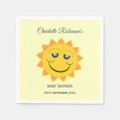 サンシャインデザインベビーシャワー スタンダードカクテルナプキン (正面)