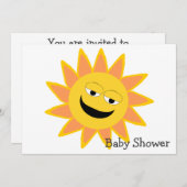 サンシャインデザイン ベビーシャワー 招待状 (正面/裏面)