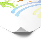 サンシャイントロピカルサーフィンベビーシャワーウェルカム ポスター (角)