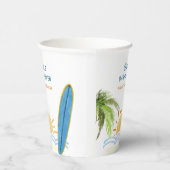 サンシャイントロピカルサーフィンベビーシャワー 紙コップ (右)