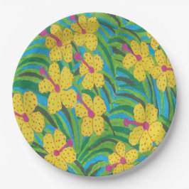 サンシャイントロピカルハイビスカス ペーパープレート