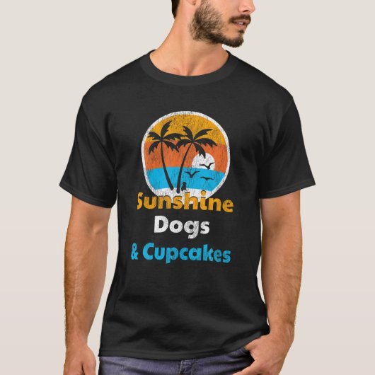 サンシャインドッグとカップケーキ Tシャツ (正面)