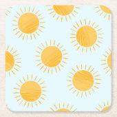 サンシャインドールデイパターン スクエアペーパーコースター (正面)