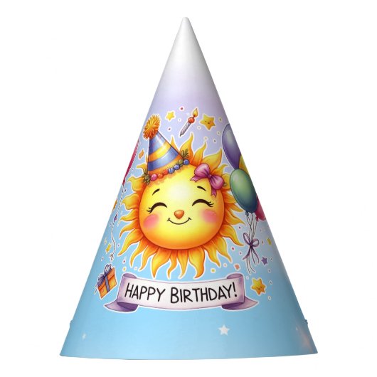 サンシャインハッピーバースデー パーティーハット (正面)