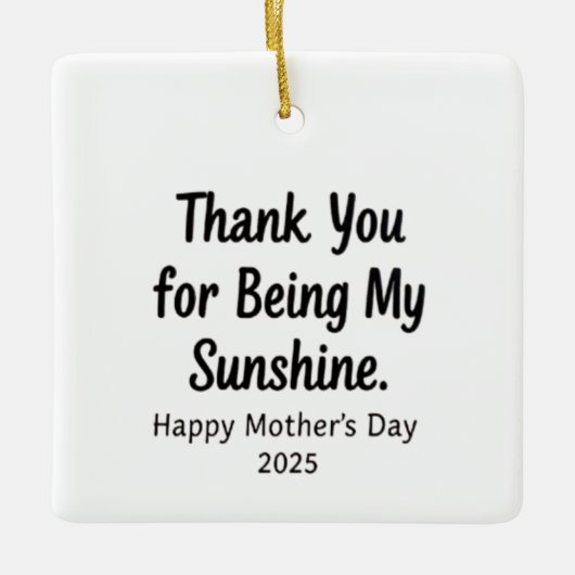 サンシャインハッピーマザーズ・デイをありがとう セラミックオーナメント (正面)
