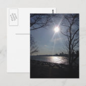 サンシャインハドソンリバーリバーリバーリバーサイドパークニューヨークシティ ポストカード (正面/裏面)