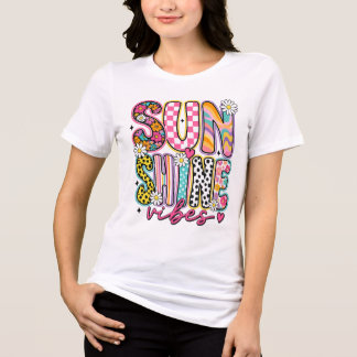 サンシャインバイブス レトロ フラワーシャツ カラフル サマー トライブレンドTシャツ