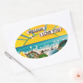 サンシャインバナー 楕円形シール (封筒)