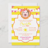 サンシャインバースデーパーティーの写真 招待状 (正面)