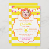 サンシャインバースデーパーティーの写真 招待状 (正面/裏面)