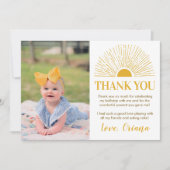 サンシャインバースデーパーティーサンキューカード サンキューカード (正面)