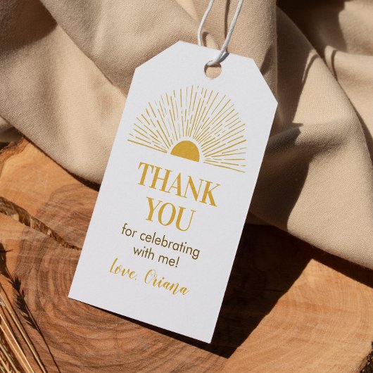 サンシャインバースデーパーティーサンキューユユーラベル ギフトタグ