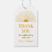 サンシャインバースデーパーティーサンキューユユーラベル ギフトタグ (正面)